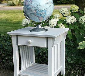 transform a traditional mission style end table easily inexpensively, Here it is after a little Annie Sloan chalk paint and the new knob