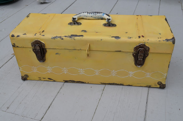 repurposed vintage toolbox, repurposing upcycling