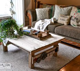 decorating from nothing to something a junker s full home tour, home decor, outdoor living, repurposing upcycling, If you need a new coffee table a few pallet boards will get you there