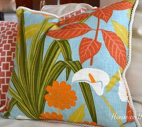 diy beach theme throw pillows, crafts, Tropical print throw pillow 20x20 Fabric by Robert Allen