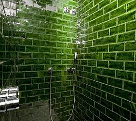 add style to your bathroom with subway tile, bathroom ideas, home decor, tiling, The Hotel Praktik Rambla in Barcelona has a very Slytherin like shower for guests to use Photo Source