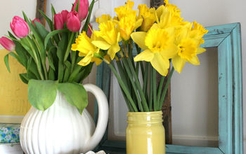 Bring SPRING into your home with fresh flowers in your spring mantel!