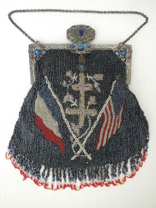 a wwi era beaded purse restoration before after more in blog link, crafts, AFTER WWI purse front