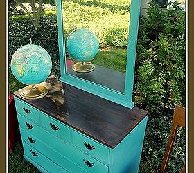 a kid ravaged dresser turned vintage school house style dresser, painted furniture, repurposing upcycling, The finished dresser Ready to shine