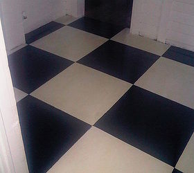 checkerboard floors, diy, flooring, hardwood floors