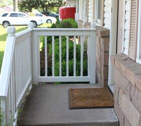 spring summer porch updates, chalkboard paint, crafts, curb appeal, seasonal holiday decor, wreaths, The bare unwelcoming front porch