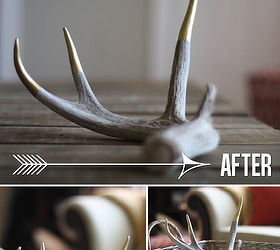 updating antlers with a gold twist, crafts