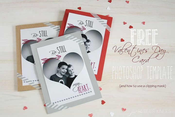 a free photoshop card template and tips on how to add your own photo, crafts