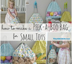 storage solution for small toys peek a boo bag tutorial, crafts, storage ideas