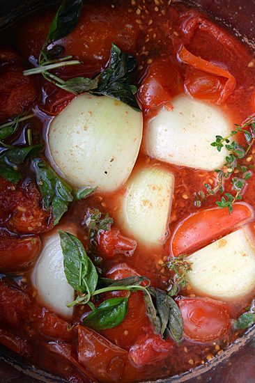 preserving the harvest rich italian tomato sauce, gardening, homesteading, Flavor infused into the tomato sauce Yum
