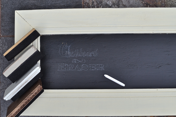 what do you use to erase you chalkboard, chalkboard paint, crafts, Two erasers I just added a piece of wood to the top