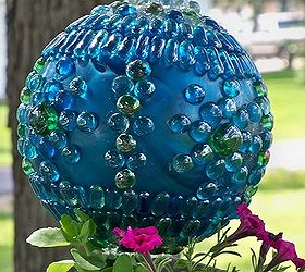 a bowling ball to top off my tipsy pots, crafts, gardening, repurposing upcycling