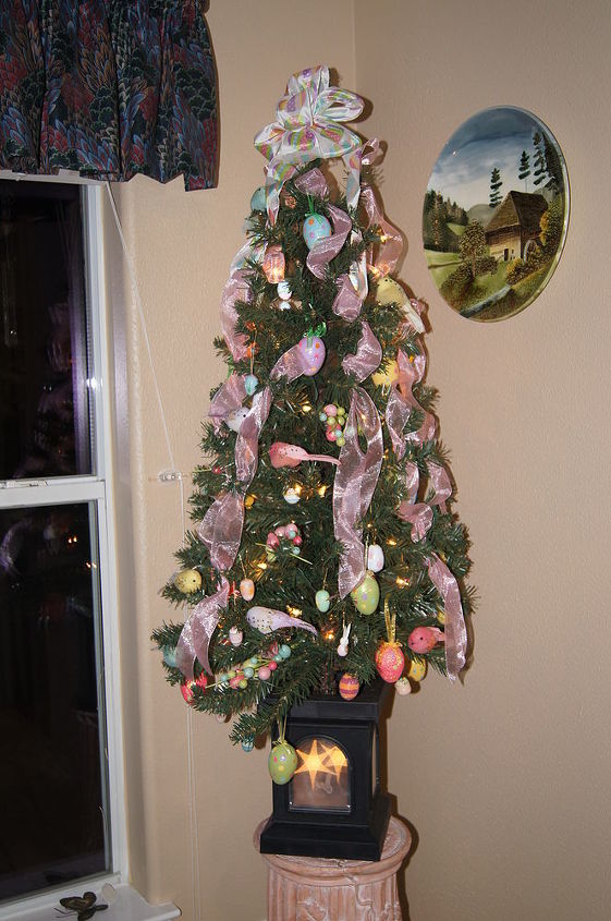 kitchen holiday tree, christmas decorations, easter decorations, patriotic decor ideas, seasonal holiday decor, Easter Tree