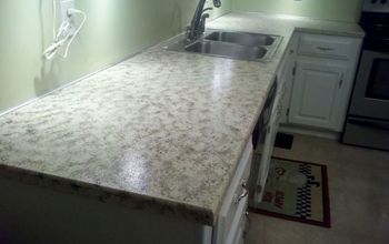 Faux Granite Painted Counters, With Craft Paint!