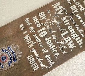 sign painting, crafts, Policeman s Prayer Sign 2 By GranArt