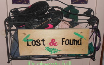 Wire Magazine Rack Becomes Lost & Found Wall Pocket