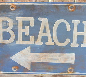 DIY Rustic Beach Sign Knock Off from Ballard Designs | Hometalk