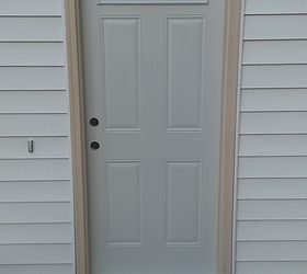 replace the back door, doors, home maintenance repairs, Installed outdoor view