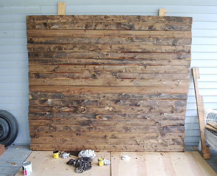 diy faux distressed wood backdrop, diy, painting, wall decor, woodworking projects