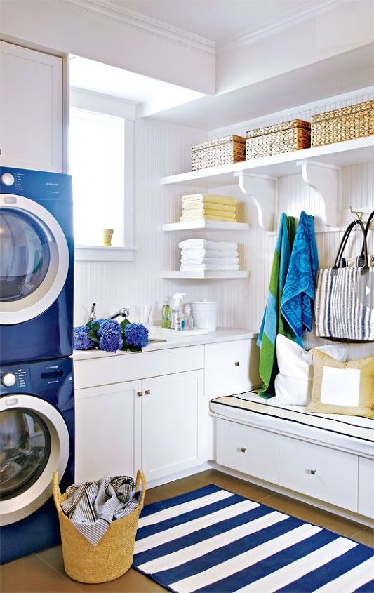 coastal design perfect summer style, seasonal holiday d cor, Don t neglect your laundry room In the coastal design world laundry rooms are a must See more at