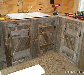 kitchen cabinets made from reclaimed salvaged barnwood, diy, home improvement, kitchen backsplash, kitchen cabinets, kitchen design, repurposing upcycling, woodworking projects, I loved designing the doors