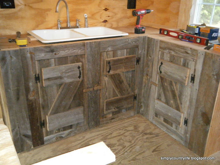 kitchen cabinets made from reclaimed salvaged barnwood, diy, home improvement, kitchen backsplash, kitchen cabinets, kitchen design, repurposing upcycling, woodworking projects, I loved designing the doors
