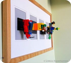 lego display, crafts, home decor, Kids can change out their Lego creation art