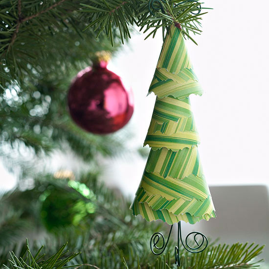 making christmas 2013 sparkle stop complaining and start decorating, crafts, seasonal holiday decor, wreaths, This easy paper Christmas tree is made of 9 cones of paper follow the link to get details
