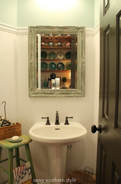 powder room makeover, bathroom ideas, home decor, The after is so much nicer and brighter Come and check out the rest