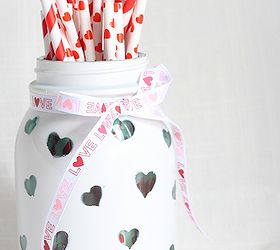 crafts valentine s day, crafts, DIY Custom Heart Jar