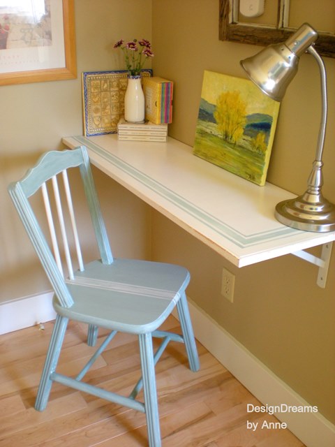 furniture features from anything blue friday, painted furniture, Pretty painted desk and chair from