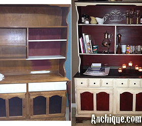 painted furniture, painted furniture, Before and After Buffet finished in ASCP Old White and Emperors Silk beforeandafter