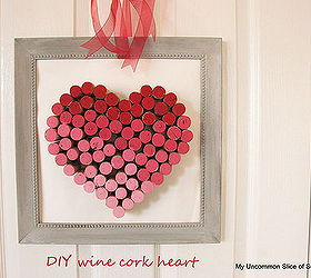 diy wine cork heart, crafts, seasonal holiday decor, valentines day ideas, Place in a frame and enjoy