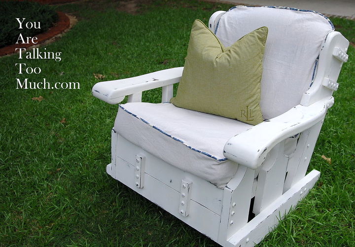 70 s vintage furniture to pretty cottage style, chalk paint, home decor, painted furniture, Breathe new life into an old piece 70 s vintage rocker turned cottage chic