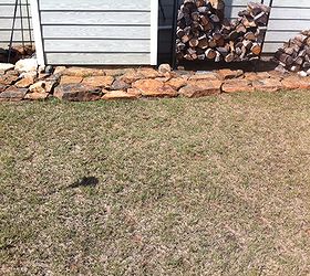 we have been collecting rocks and wanted to do something decorative in the back of, gardening, These are on the other side of the patio