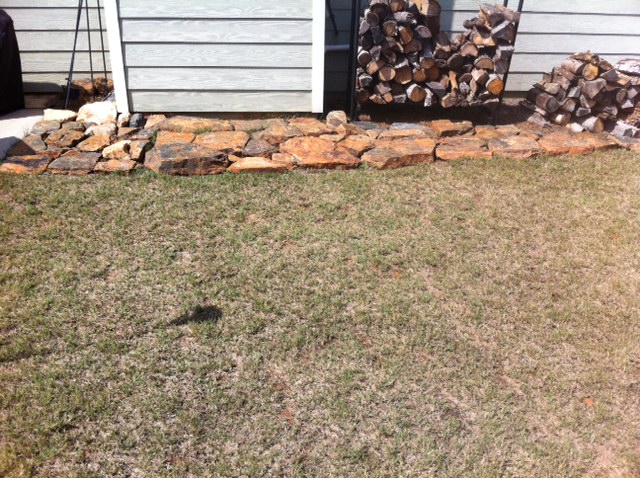 we have been collecting rocks and wanted to do something decorative in the back of, gardening, These are on the other side of the patio
