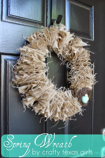 burlap spring wreath, crafts, seasonal holiday decor, wreaths