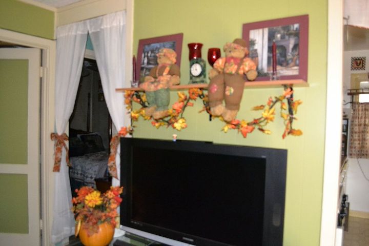 my fall decorating i love doing this kind of thing, seasonal holiday decor, Had these bears for years