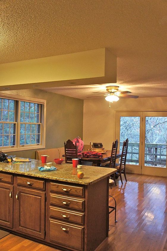 popcorn ceiling makeover low budget big impact, home decor, home maintenance repairs, painting, tiling