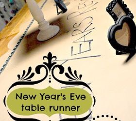 new year s resolution table runner, crafts, seasonal holiday decor