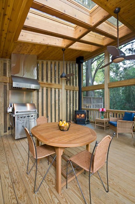 enjoy winter from inside covered deck, decks, outdoor living