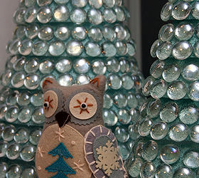glass christmas trees, crafts, seasonal holiday decor