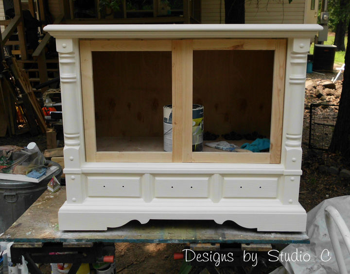 how to build doors for an existing cabinet, diy, how to, painted furniture, woodworking projects