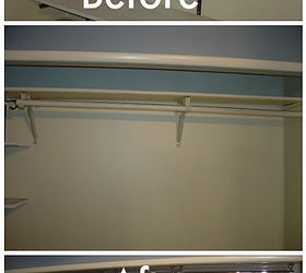 very organized closet for my hubby, closet, organizing, Before and after
