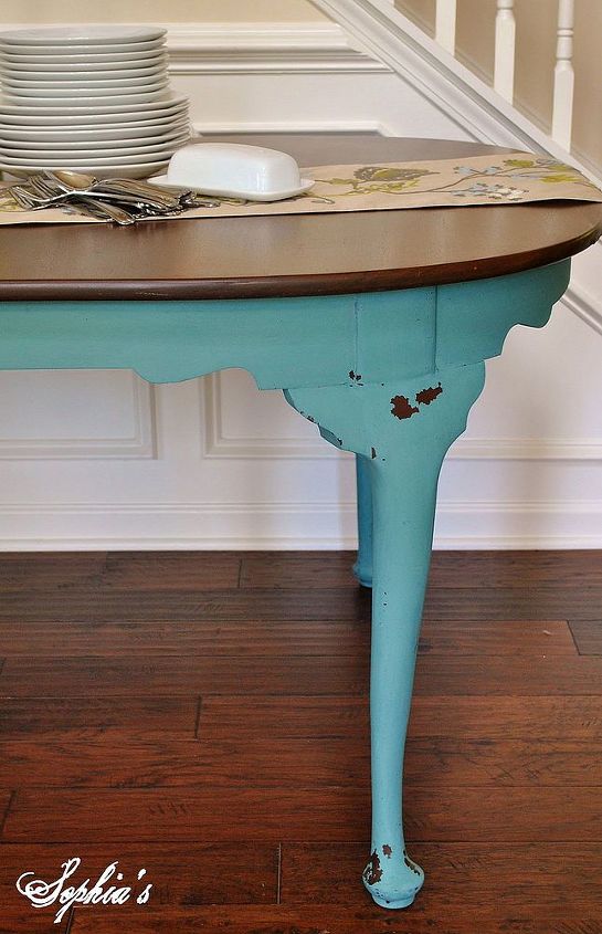 wood white dresser and milk paint dining table makeovers, chalk paint, painted furniture, MMS Kitchen Scale Milk Paint was used on the apron and legs of this dining table