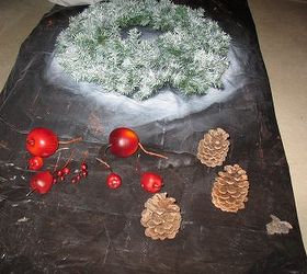 winter wreath, christmas decorations, crafts, seasonal holiday decor, wreaths, Inexpensive mixture of items to make it