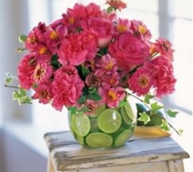 color showcase shades of sorbet, home decor, Fresh flowers and fruit Does it get any simpler