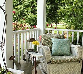 time to get the front porch ready for summer, curb appeal, outdoor living, porches, I made a simple slipcover for the cushions on the rocker