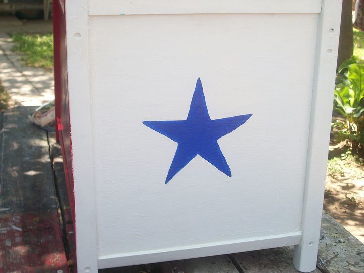 repainting toy box, painting, Side of the box
