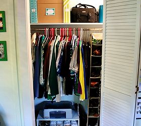 closet makeover with upcycled organization, closet, organizing, repurposing upcycling, The final closet reveal